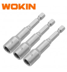 WOKIN - Cj. Ponteiras Magn. 1/4" x 10mm (3 Pçs) - 222410