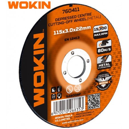 WOKIN - Disco Rebarbar Ferro 115 x 6.0mm - 760811