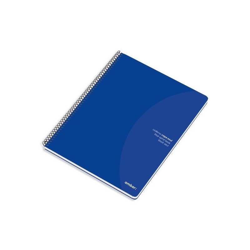 Caderno Espiral Azul A5 - Quadriculado - 80 Fls