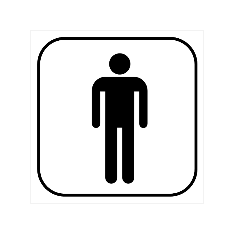 Sinal - WC Homem (10 x 10cm)